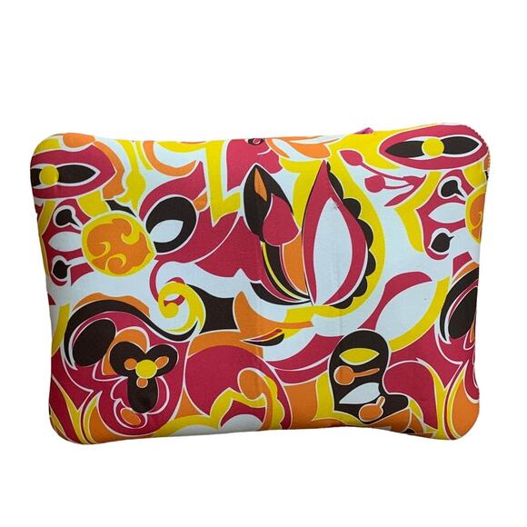 The Macbeth Collection Floral 1960s Print Reversible Neoprene Laptop Sleeve Case - Picture 5 of 5